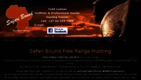 What Safaribound.co.za website looked like in 2018 (5 years ago)