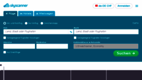 What Skyscanner.ch website looked like in 2018 (5 years ago)