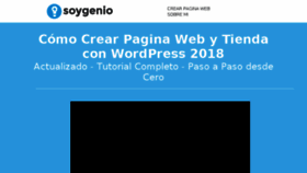 What Soygenio.com website looked like in 2018 (5 years ago)