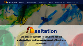 What Saltation.com website looked like in 2018 (5 years ago)