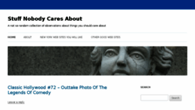 What Stuffnobodycaresabout.com website looked like in 2018 (5 years ago)