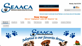 What Seaaca.org website looked like in 2018 (5 years ago)