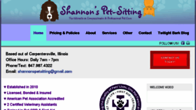 What Shannonspetsitting.net website looked like in 2018 (5 years ago)