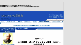 What Shoebag.jp website looked like in 2018 (5 years ago)