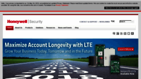What Security.honeywell.com website looked like in 2018 (5 years ago)
