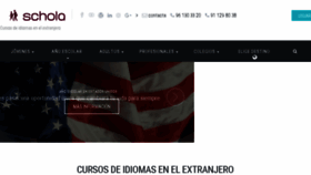 What Schola.es website looked like in 2018 (5 years ago)