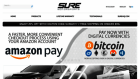 What Suremotorsports.com website looked like in 2018 (5 years ago)
