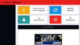 What Skypeipresolver.net website looked like in 2018 (5 years ago)