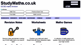 What Studymaths.co.uk website looked like in 2018 (5 years ago)