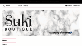 What Sukiboutique.com.au website looked like in 2018 (5 years ago)