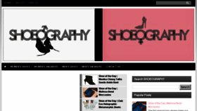 What Shoeography.com website looked like in 2018 (5 years ago)