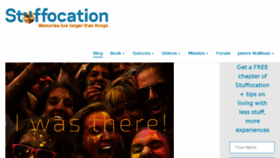 What Stuffocation.org website looked like in 2018 (5 years ago)