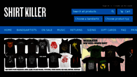 What Shirtkiller.com website looked like in 2018 (5 years ago)