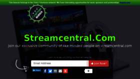What Streamcentral.com website looked like in 2018 (5 years ago)