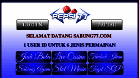 What Sabung77.com website looked like in 2018 (5 years ago)