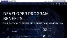 What Samsungdevelopers.com website looked like in 2018 (5 years ago)