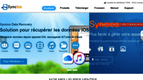 What Syncios.fr website looked like in 2018 (5 years ago)
