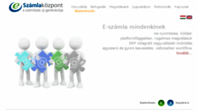 What Szamlakozpont.hu website looked like in 2018 (5 years ago)