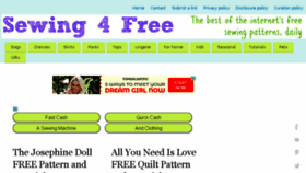 What Sewing4free.com website looked like in 2018 (5 years ago)
