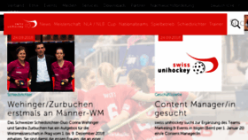 What Swissunihockey.ch website looked like in 2018 (5 years ago)