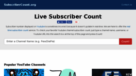 What Subscribercount.org website looked like in 2018 (5 years ago)