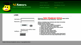 What Siamus.unimus.ac.id website looked like in 2018 (5 years ago)