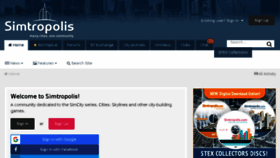 What Simtropolis.com website looked like in 2018 (5 years ago)
