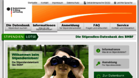 What Stipendienlotse.de website looked like in 2018 (5 years ago)