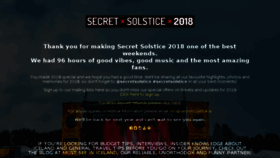 What Secretsolstice.is website looked like in 2018 (5 years ago)