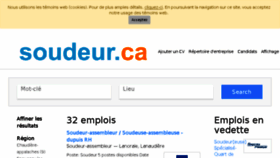 What Soudeur.ca website looked like in 2018 (5 years ago)
