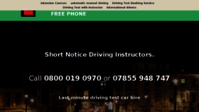 What Shortnoticedrivinginstructor.co.uk website looked like in 2018 (5 years ago)