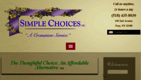 What Simplechoicescremation.com website looked like in 2018 (5 years ago)