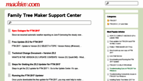 What Support.mackiev.com website looked like in 2018 (5 years ago)