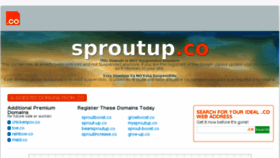 What Sproutup.co website looked like in 2018 (5 years ago)