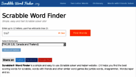 What Scrabblewordfinder.org website looked like in 2018 (5 years ago)