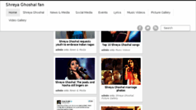 What Shreyaghoshal.org website looked like in 2018 (5 years ago)