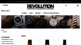 What Shop.revolution.watch website looked like in 2018 (5 years ago)