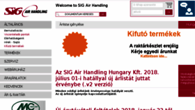 What Sigairhandling.hu website looked like in 2018 (5 years ago)