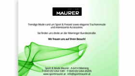 What Sportmaurer.at website looked like in 2018 (5 years ago)