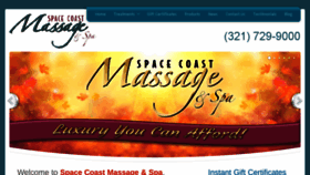 What Spacecoastmassage.com website looked like in 2018 (5 years ago)
