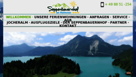 What Seppenbauernhof.de website looked like in 2018 (5 years ago)
