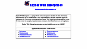 What Spyderwebenterprises.com website looked like in 2018 (5 years ago)