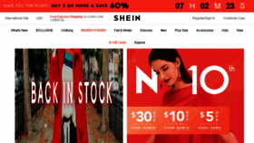 What Shein.com website looked like in 2018 (5 years ago)