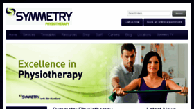 What Symmetry.physio website looked like in 2018 (5 years ago)