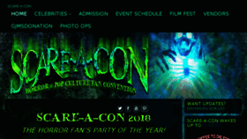 What Scareacon.com website looked like in 2018 (5 years ago)