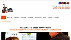 What Sallypiano.com website looked like in 2018 (5 years ago)