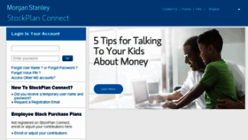 What Stockplanconnect.morganstanley.com website looked like in 2018 (5 years ago)