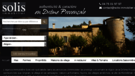 What Solis-immobilier.com website looked like in 2018 (5 years ago)