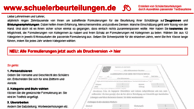 What Schuelerbeurteilungen.de website looked like in 2018 (5 years ago)