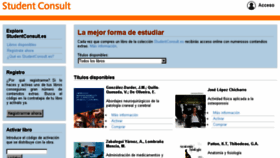 What Studentconsult.es website looked like in 2018 (5 years ago)